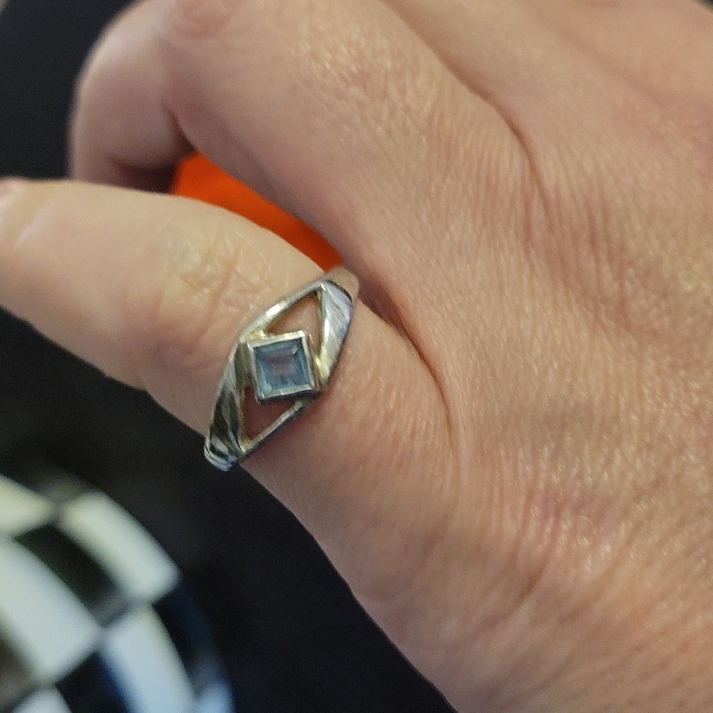 Aquamarine Sterling Silver 925 Ring